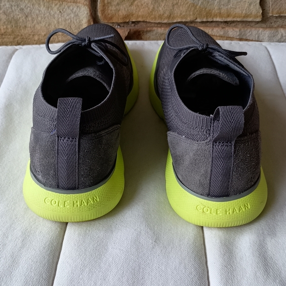 Cole Haan 2.zerogrand stitchlite water resistant wingtip Ironstone Neon Green 11 - Picture 7 of 8